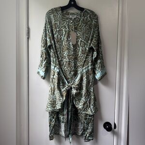 Omika Green and Brown Maxi Dress